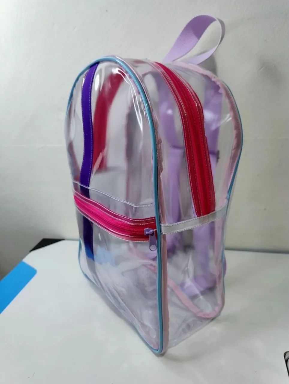 Mochila Transparente Colorida - Foto 5