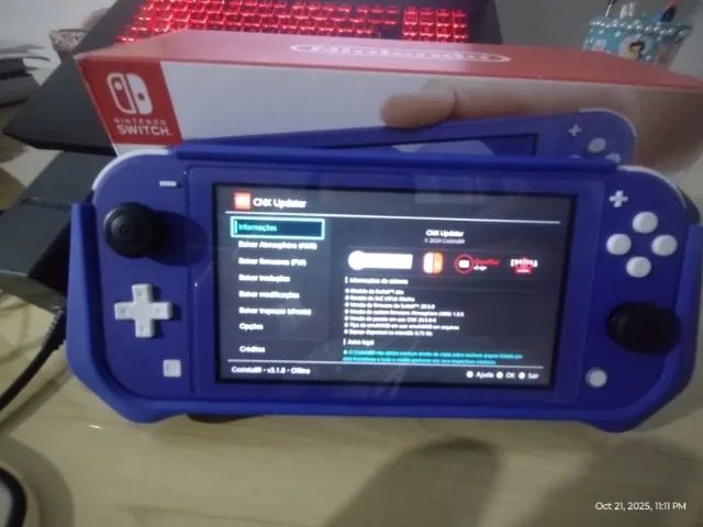 nintendo switch lite desbloqueado 64gb com acessórios