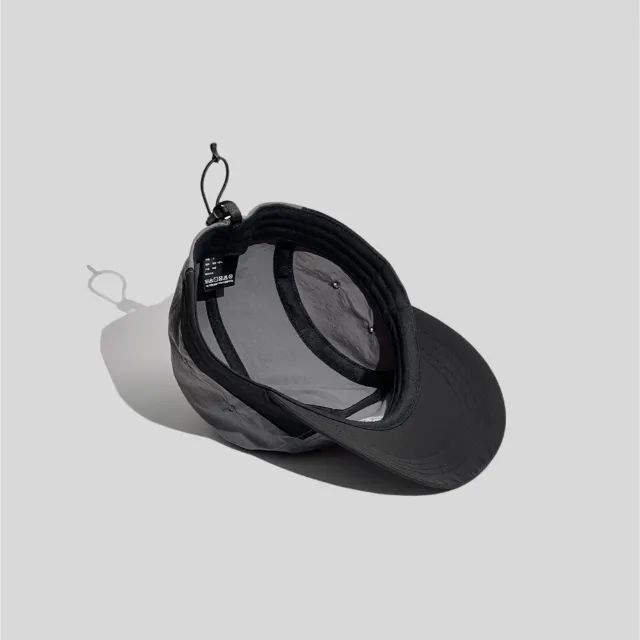 boné 5 panel nylon cinza/preto com regulador elástico  - Foto 3