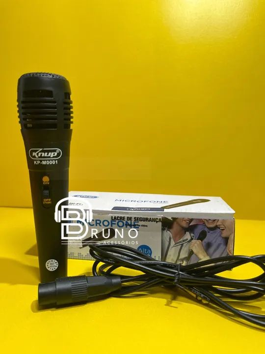 Microfone Knup KP-M0001 com Fio para Karaokê - Foto 2