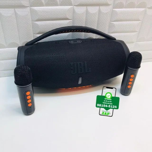 Caixa De Som Bluetooth JBL Boombox 3 Com 2 Microfones Sem Fio 