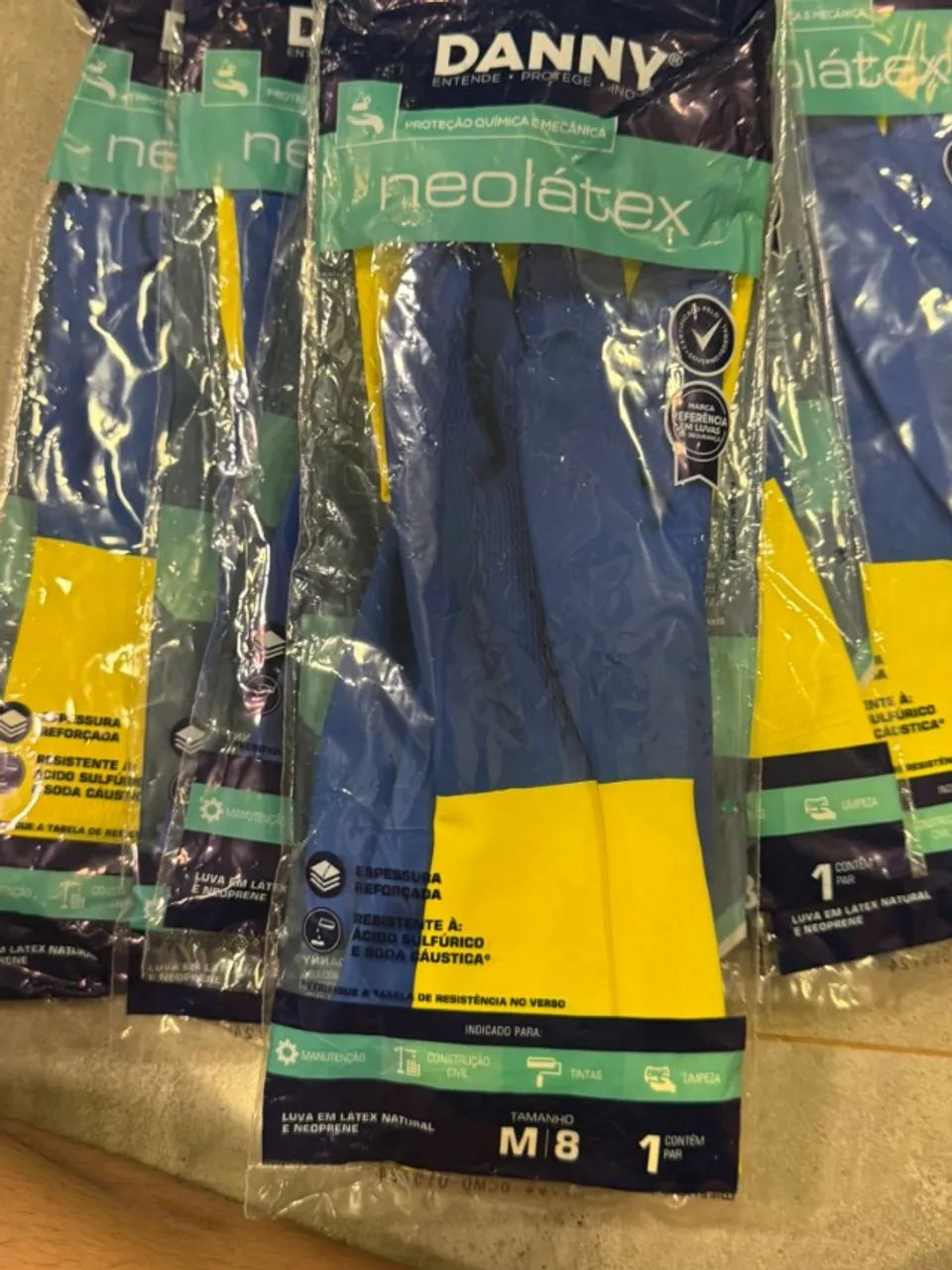 Kit 9 Luvas NeoLatex DANNY DA224D - tamanho M-8 - Foto 2
