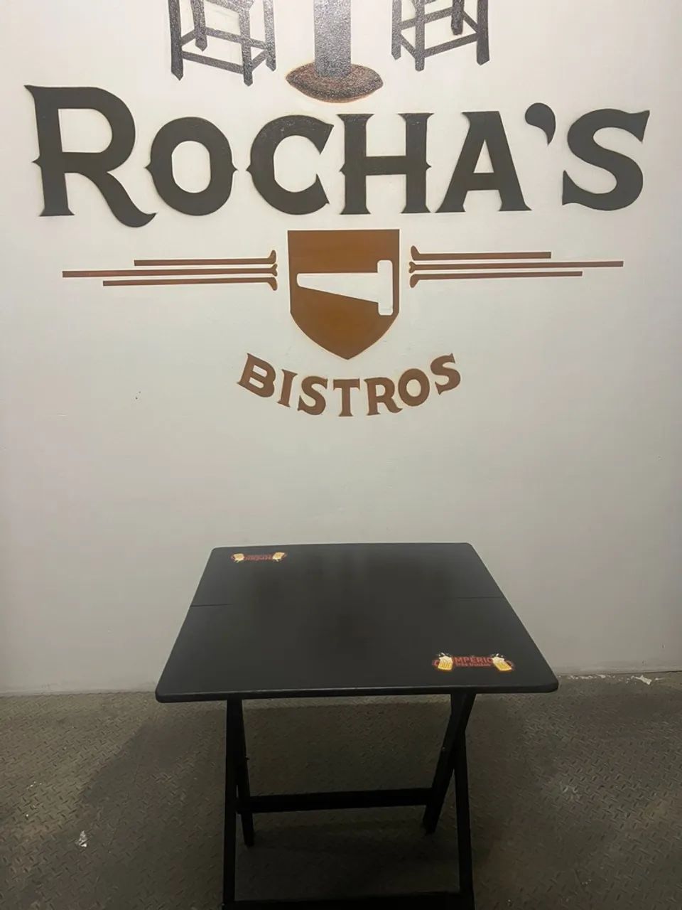 Conjunto de Mesa Dobrável Preta com 4 Cadeiras - Foto 2