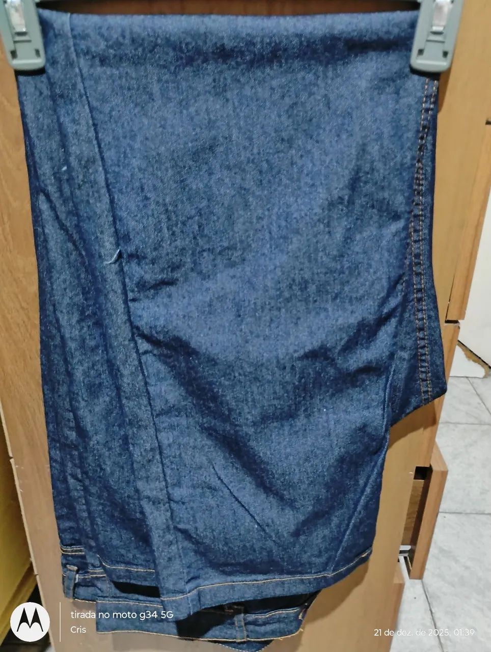 CALÇA JEANS STRESS BÁSICA NOVA - Foto 3