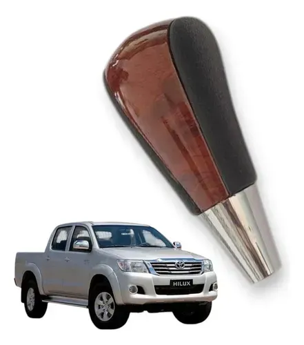 Manopla Câmbio Madeira Preta Toyota Hilux 2005 Até 2015
