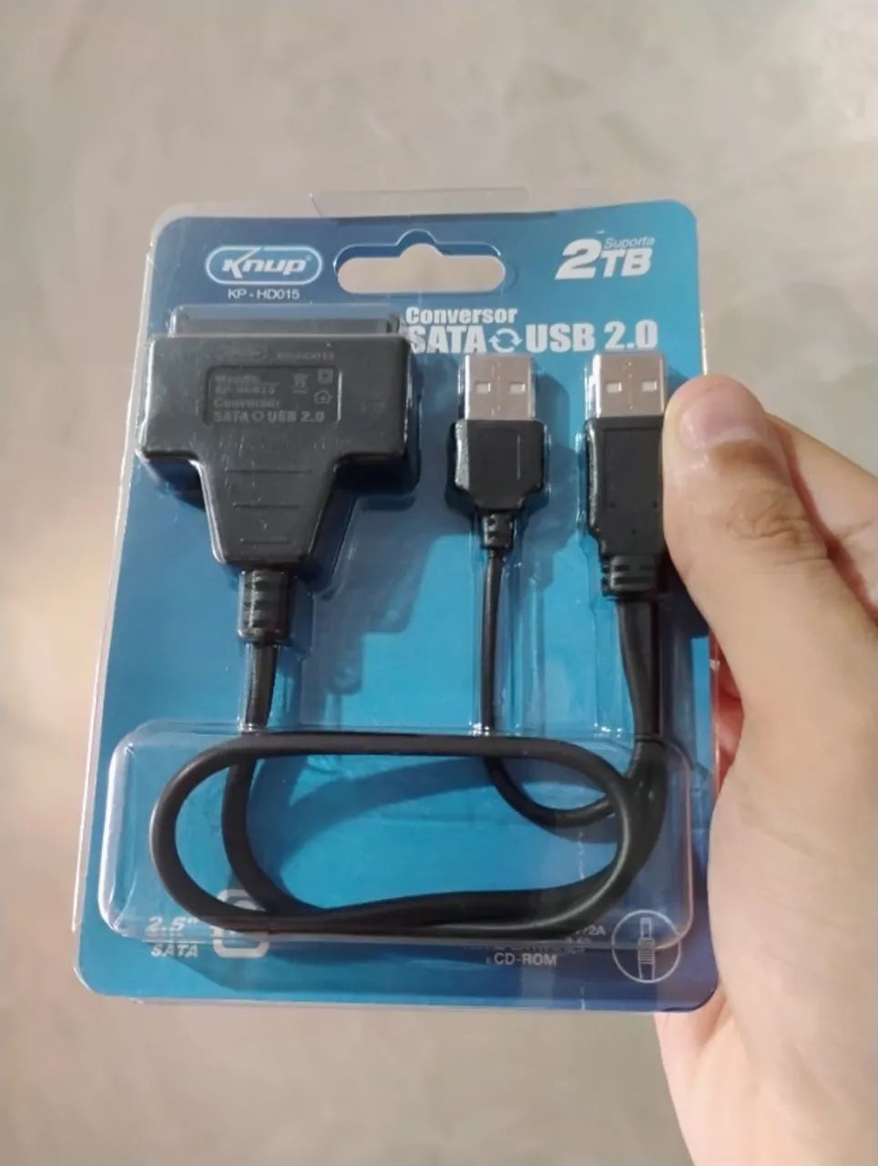 Conversor SATA para USB 2.0 - KNUP - KP-HD015 - Novo - Foto 3