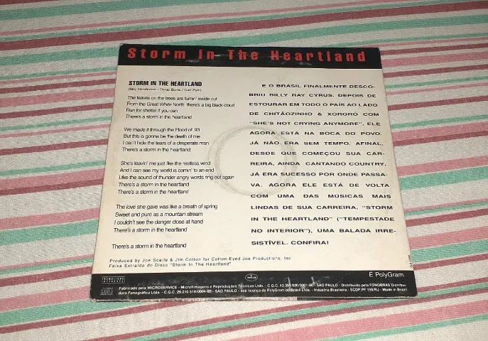 Cd Billy Ray Cyrus - Storm In The Heartland - Single - Foto 2
