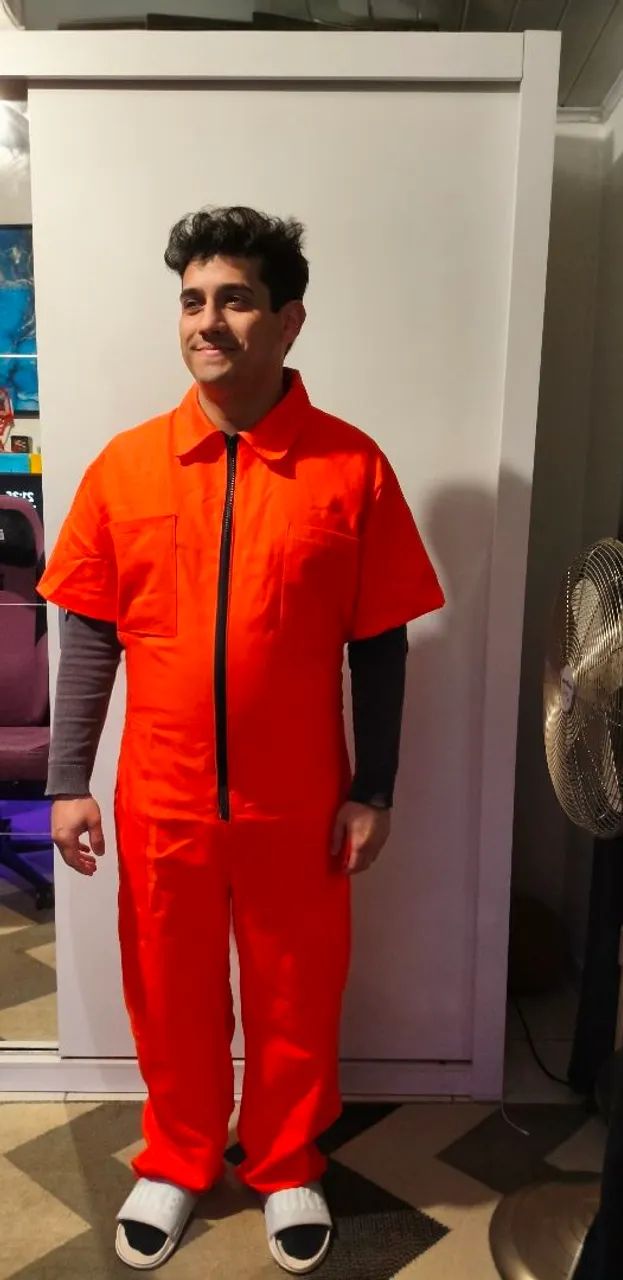 Macacão cosplay laranja prisão 