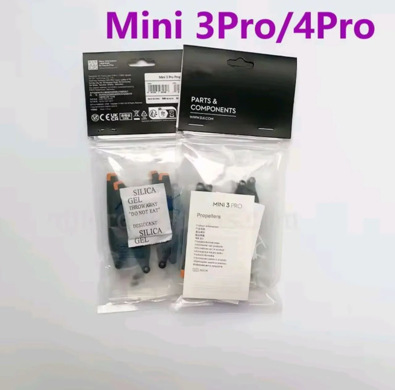 2 pares Hélices DJI Mini 3 Pro/4 Pro - Peças e Componentes