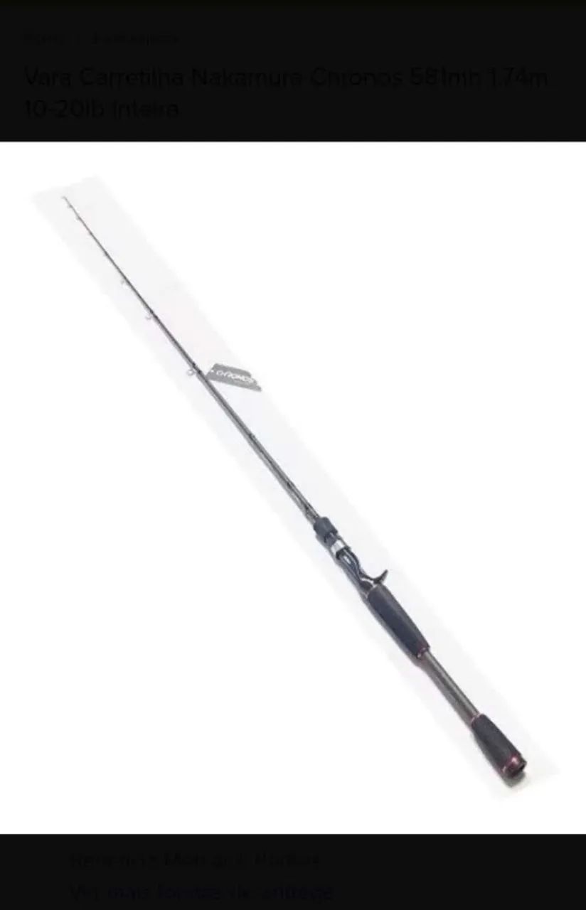 Vara de pesca em Fibra de carbono nova  - Foto 3