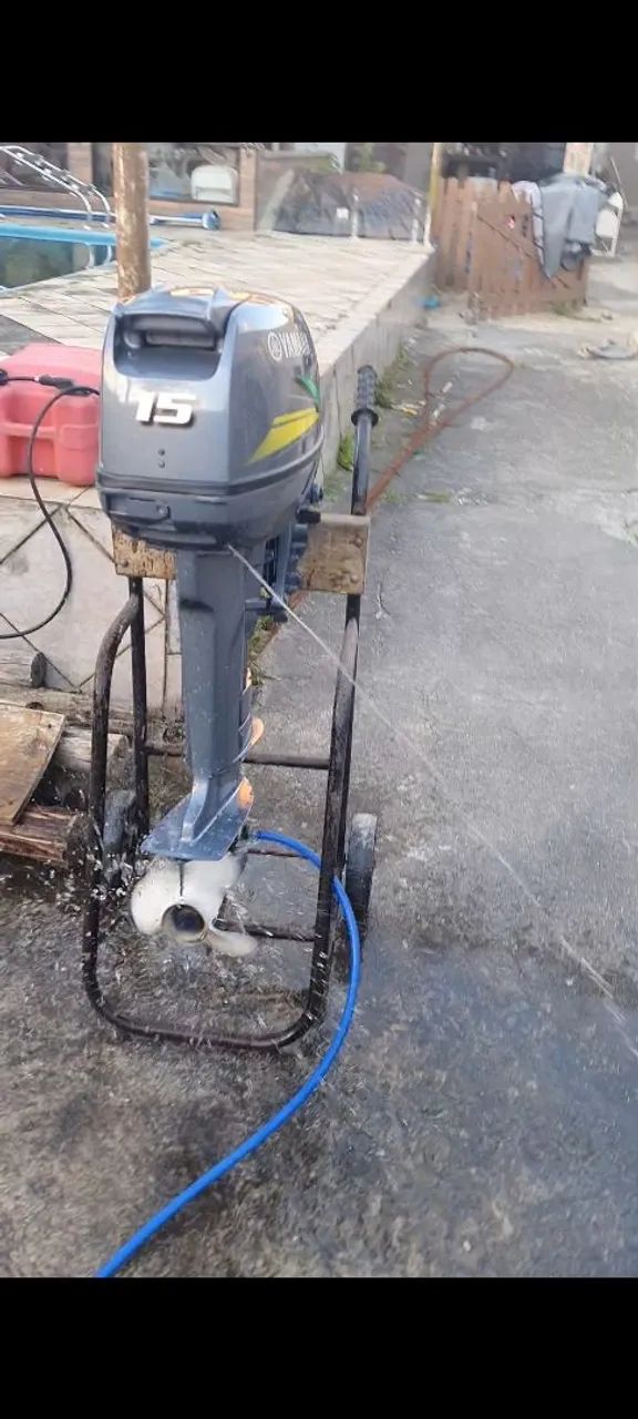 Barco de alumínio 5 metros com motor yamaha 15hp 2022 