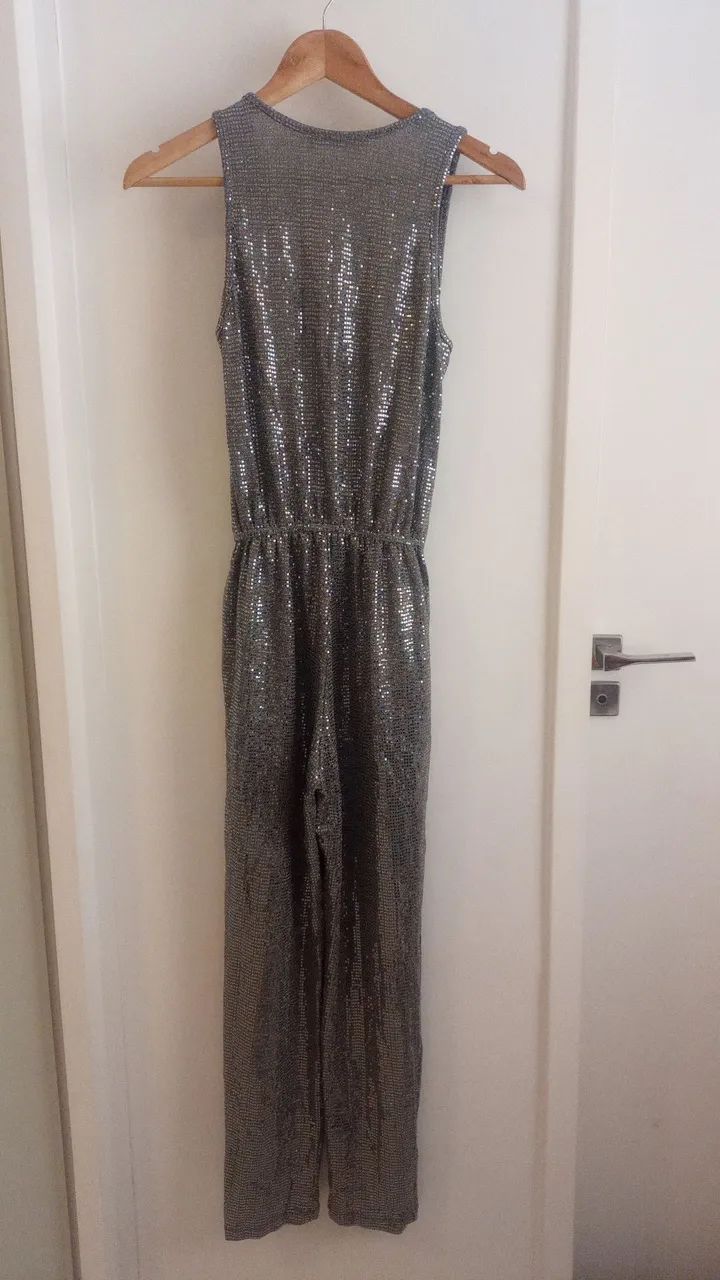 Macacão prateado em lurex.  - Foto 2