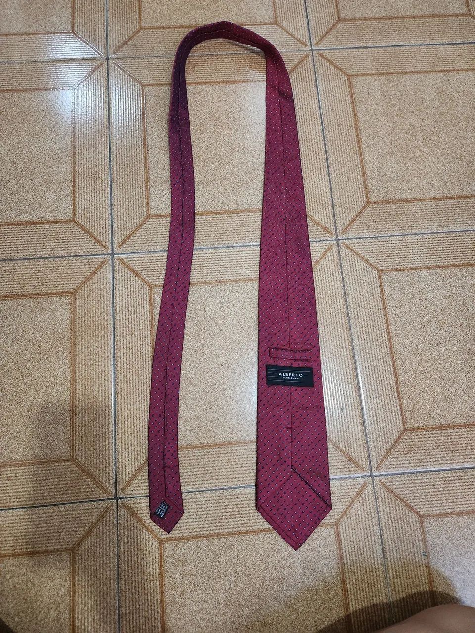 Gravata Vermelha de seda Alberto Gentleman  - Foto 2