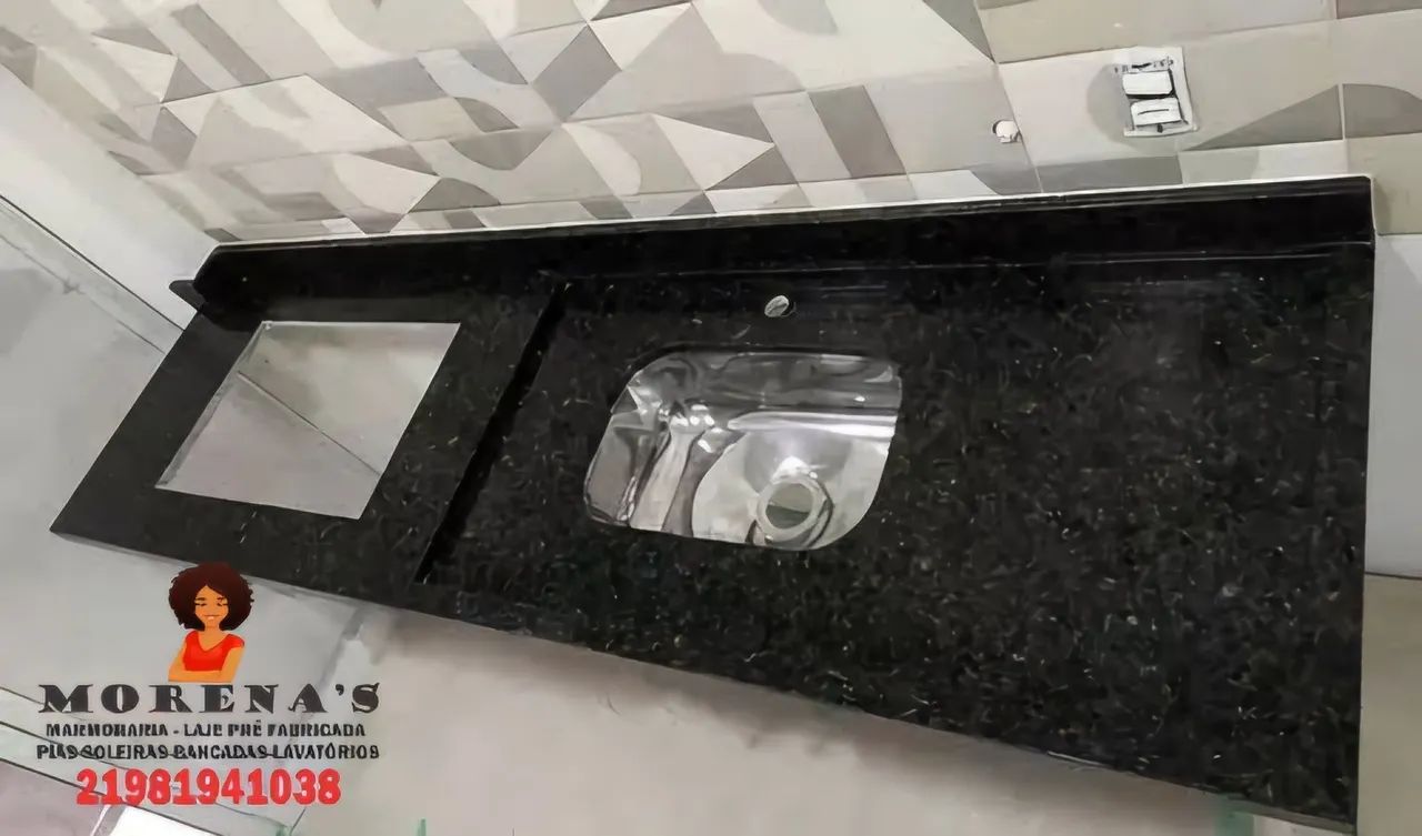 Pia 1,50 verde ubatuba*** parte seca e molhada*** incluso instalação 
