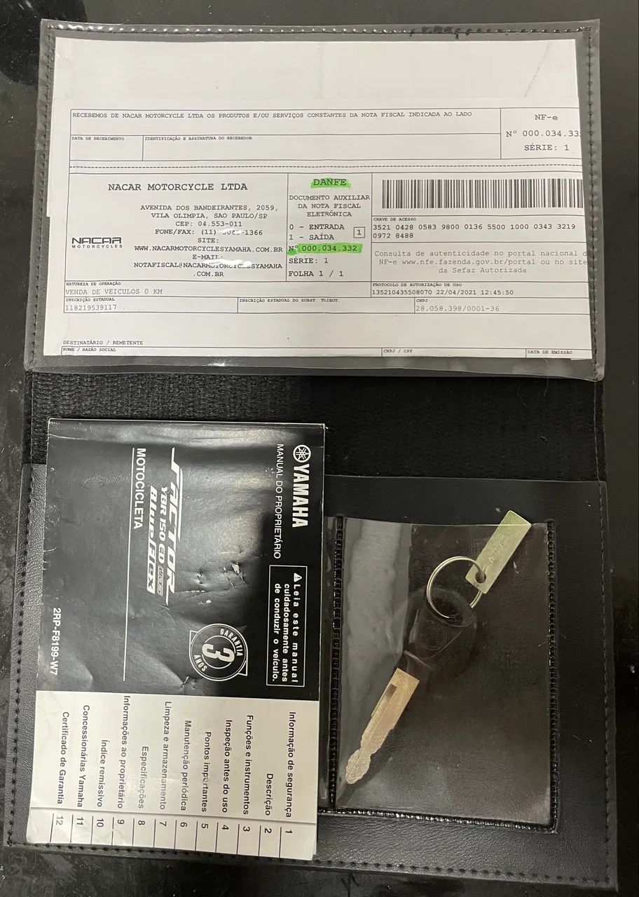 Yamaha Factor 150 2022  C/ Manual Chave Reserva e nota fiscal de fábrica  - Foto 2