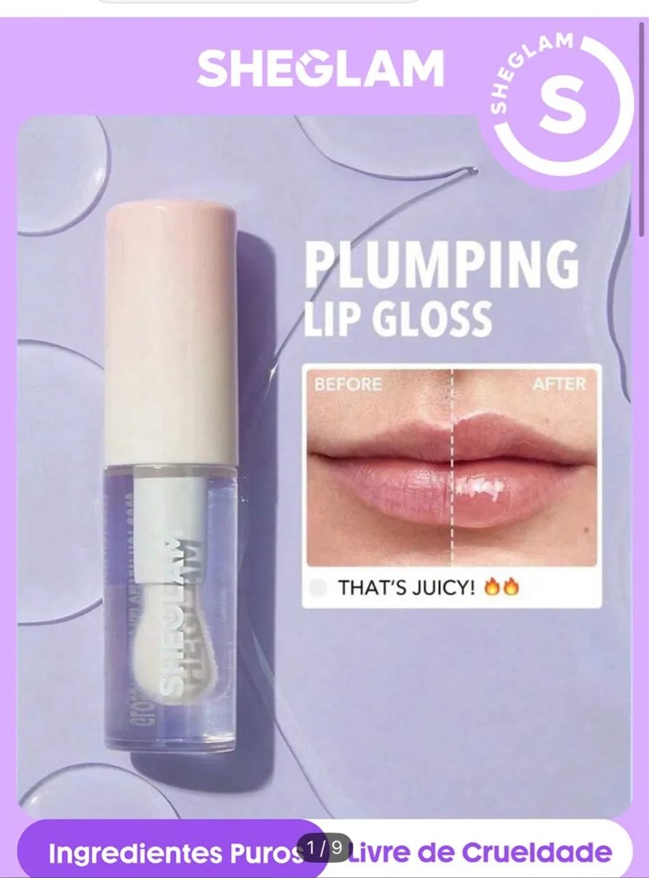 SHEGLAM Plumping Lip Gloss - Lábios volumosos e hidratados