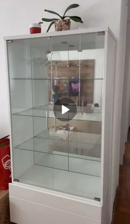 Cristaleira de Vidro Branca - Foto 4