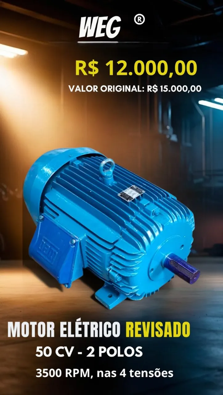 Motor elétrico 50 cv 2 polos