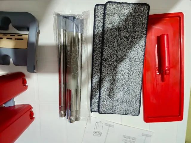 Conjunto MOP para Limpeza Cinza/Vermelho - Fun Clean (NOVO) caixa  - Foto 3