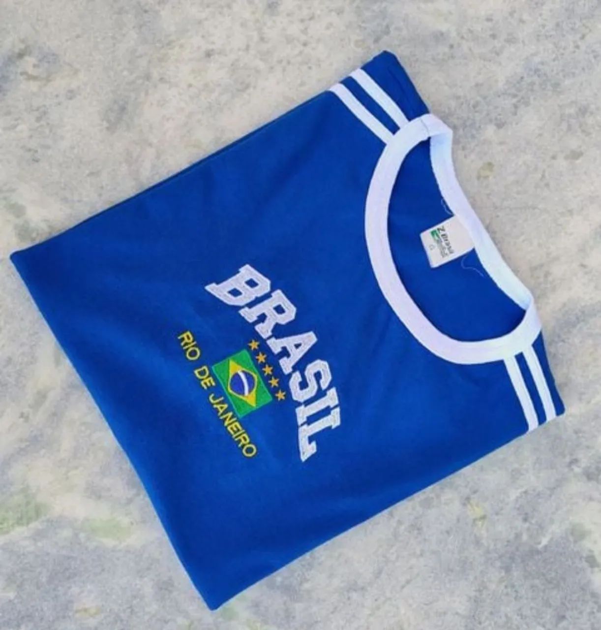 Blusa Bandeira Do Brasil Bordada G - Foto 3