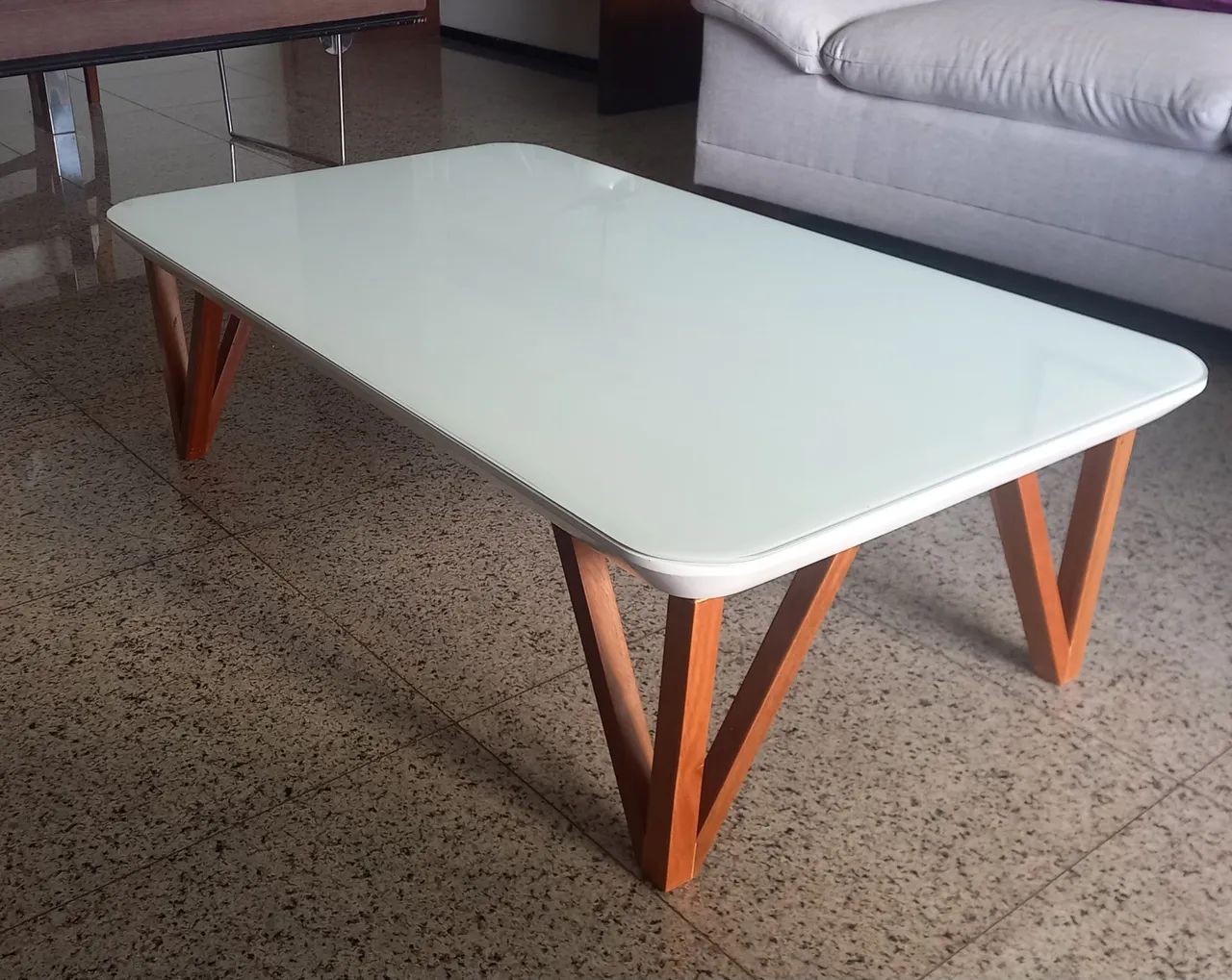Mesa de centro em laca com vidro  - Foto 4