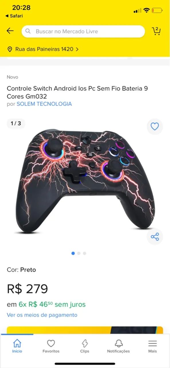 vendo controle nunca usado, pois comprei errado