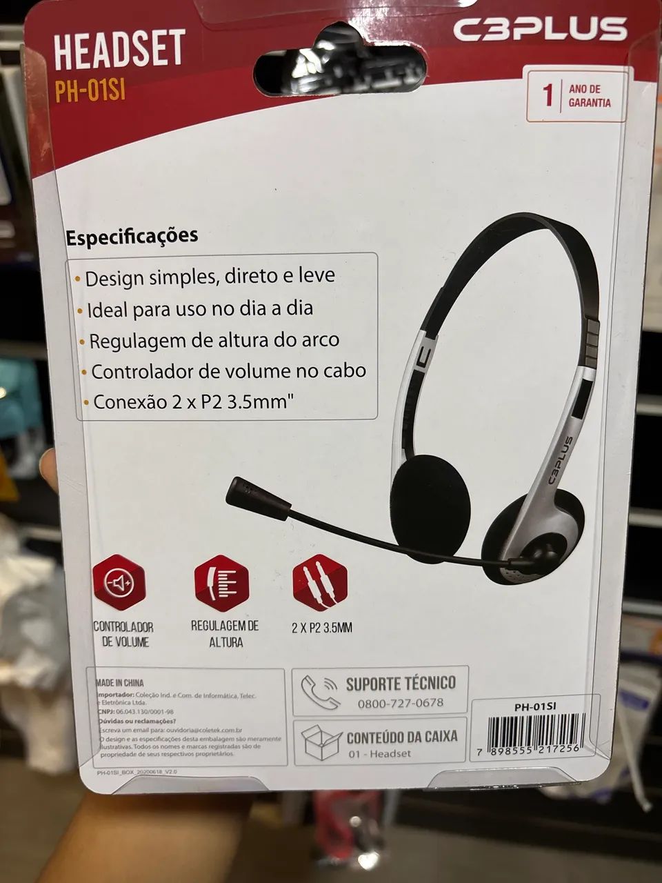 Fone com fio Básico de escritório C3plus  - Foto 2