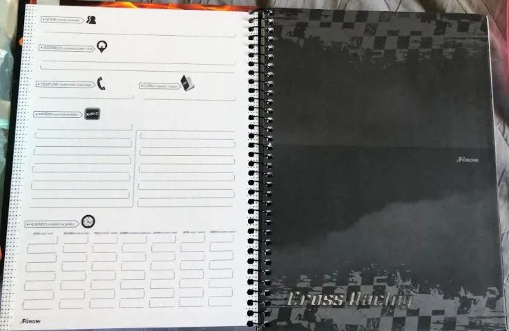 Caderno Universitário, 1 Matéria, Cross Racing, 80 folhas, Foroni - Foto 2