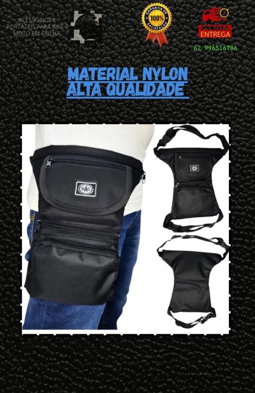 Pochete de Perna com 5 Bolsos para Bike e Moto - Foto 3