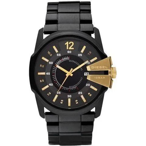 Relógio Original Diesel Master Chefe Preto Dourado DZ1209