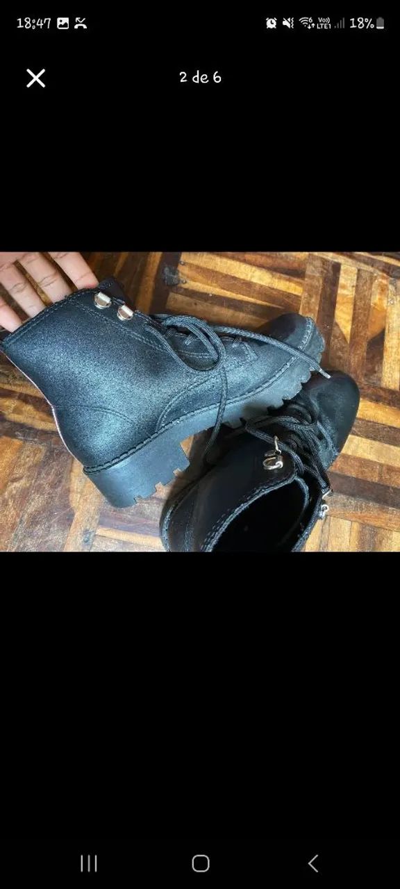 Bota preta moleca 34 - Foto 3
