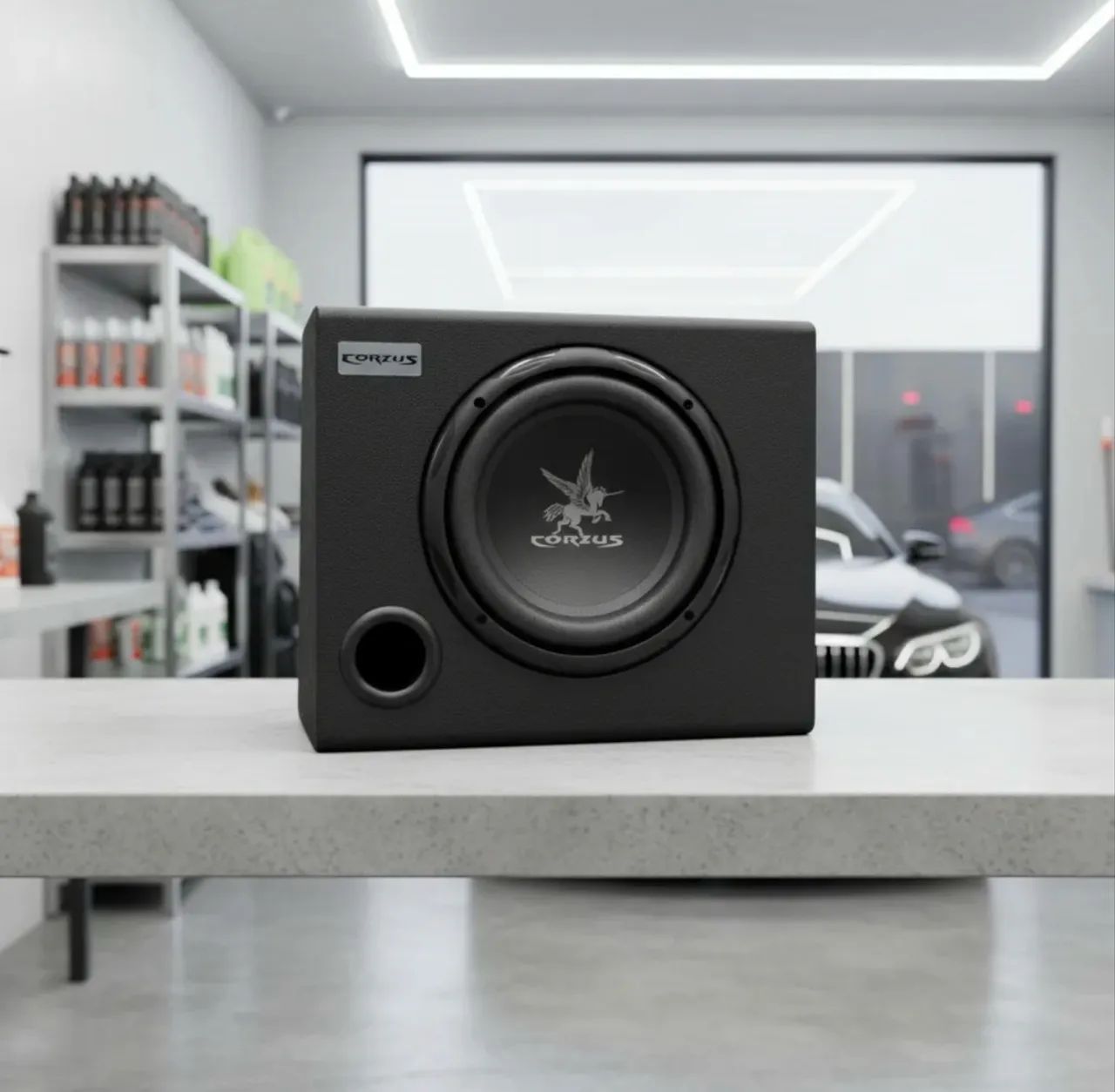 Caixa Amplificada Corzus  CXS303 Subwoofer 8" Com Saída Stereo 2 Canais Preto - Foto 2