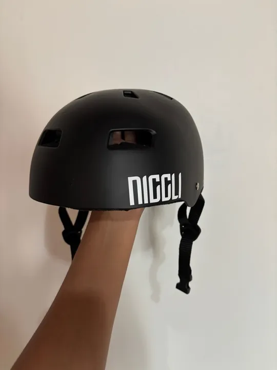CAPACETE NIGGLI Tamanho M PRETO FITA PRETA PRO FOSCO