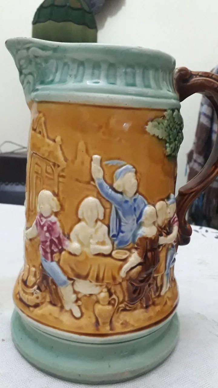 Jarro de faiança  antigo, alemão  - Foto 4