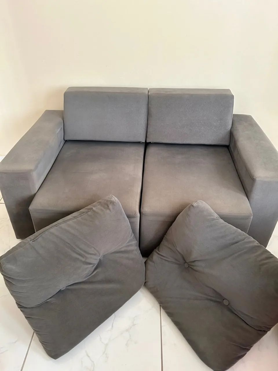 Sofá retrátil Modular Cinza - Foto 4