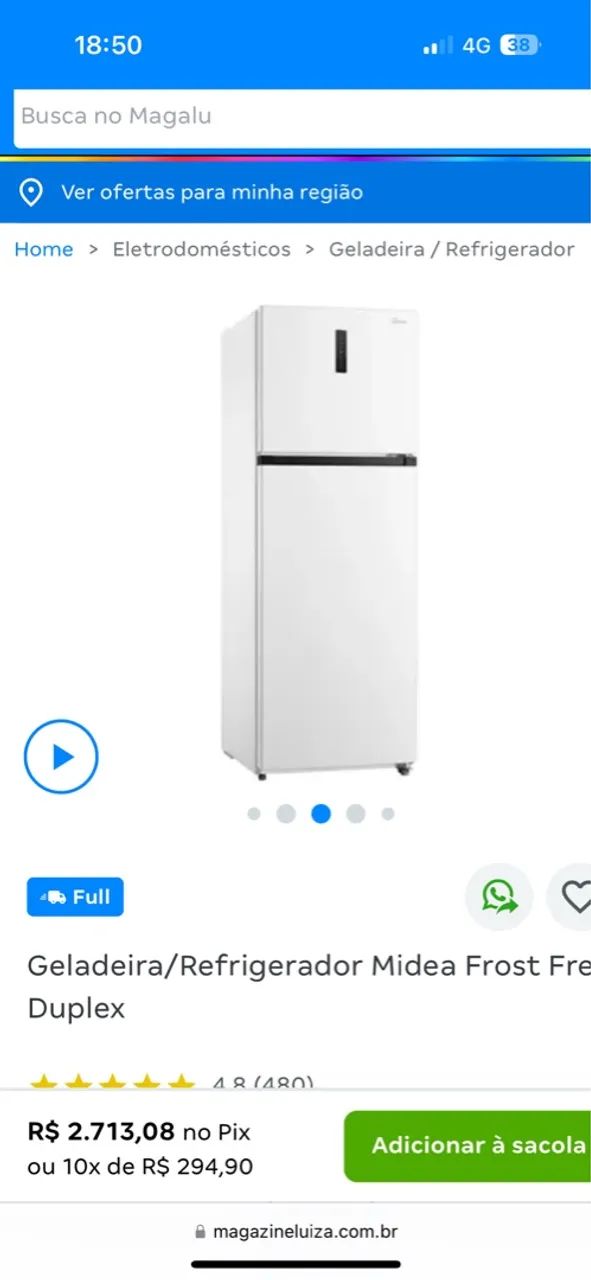 Geladeira 2 mil com garantia ainda 