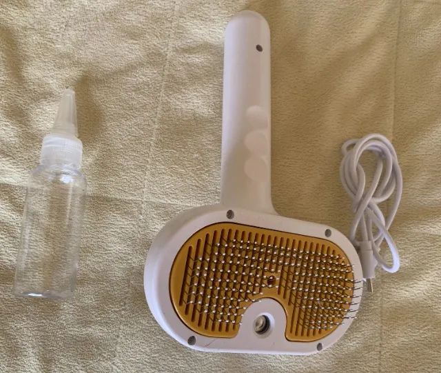 Escova a Vapor 3 Em 1 Spray Hair Combing Usb para Pets Caes Gatos e Coelhos Nova. - Foto 5