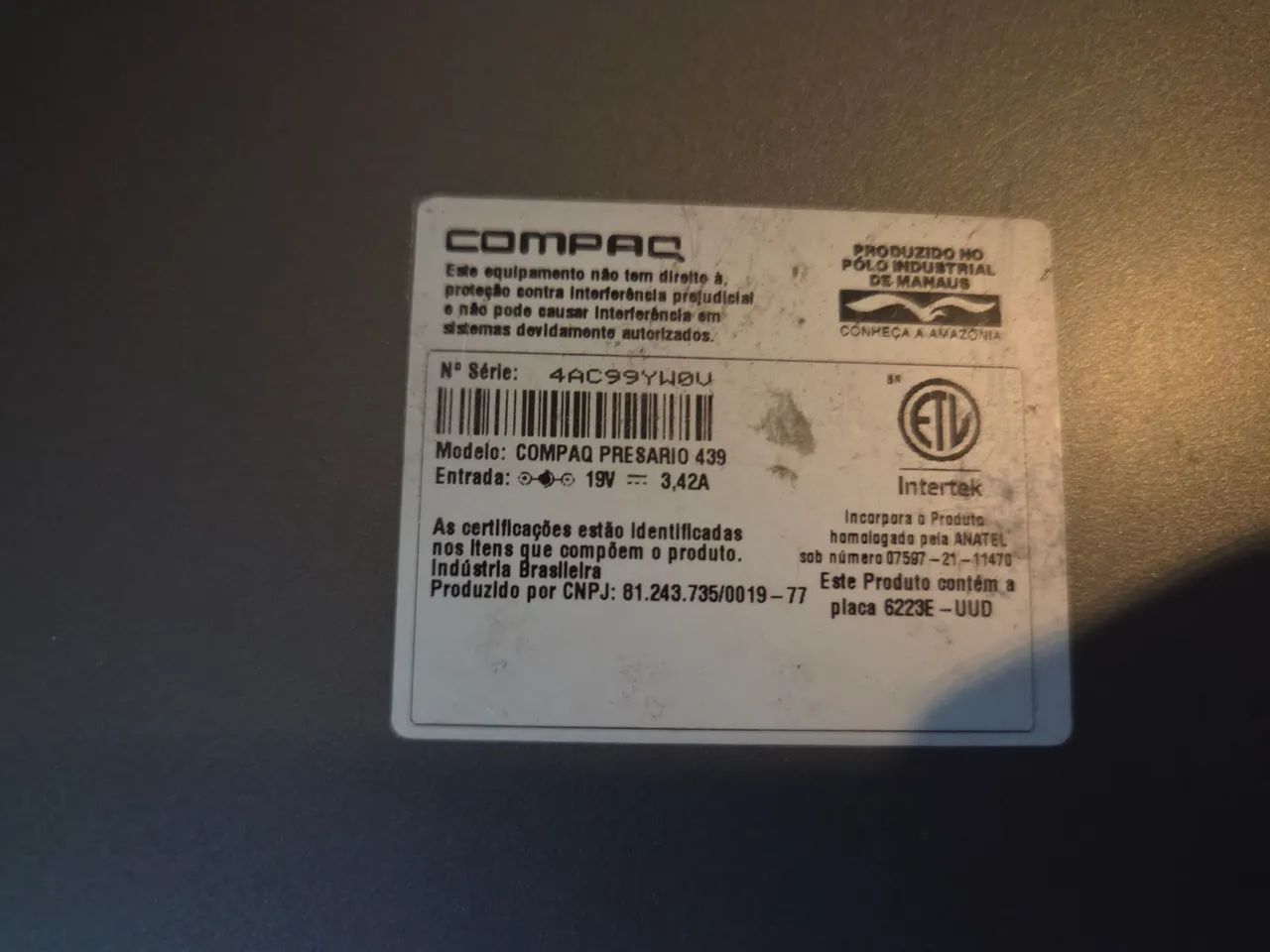 Notebook Compaq Presario 439 - Foto 3