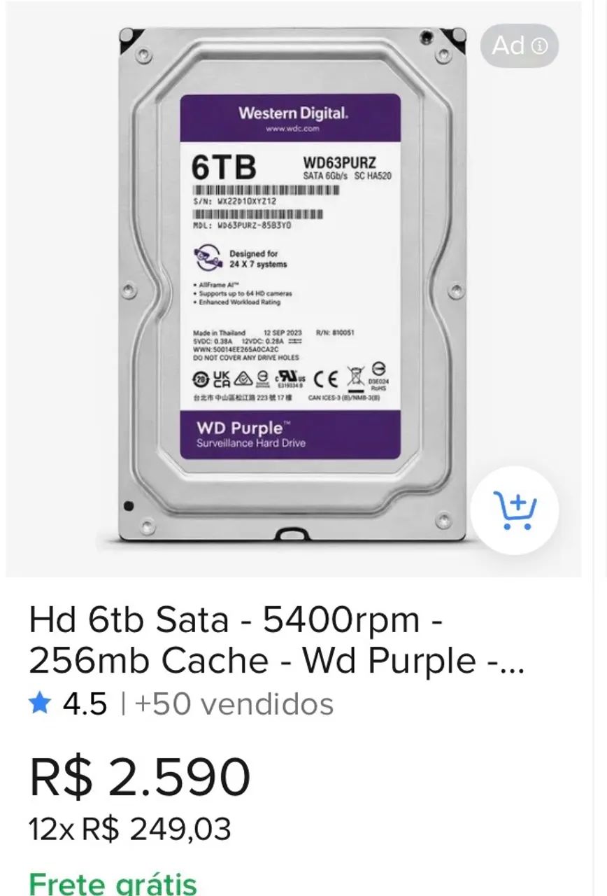 HD 6TB WESTERN DIGITAL  - Foto 2