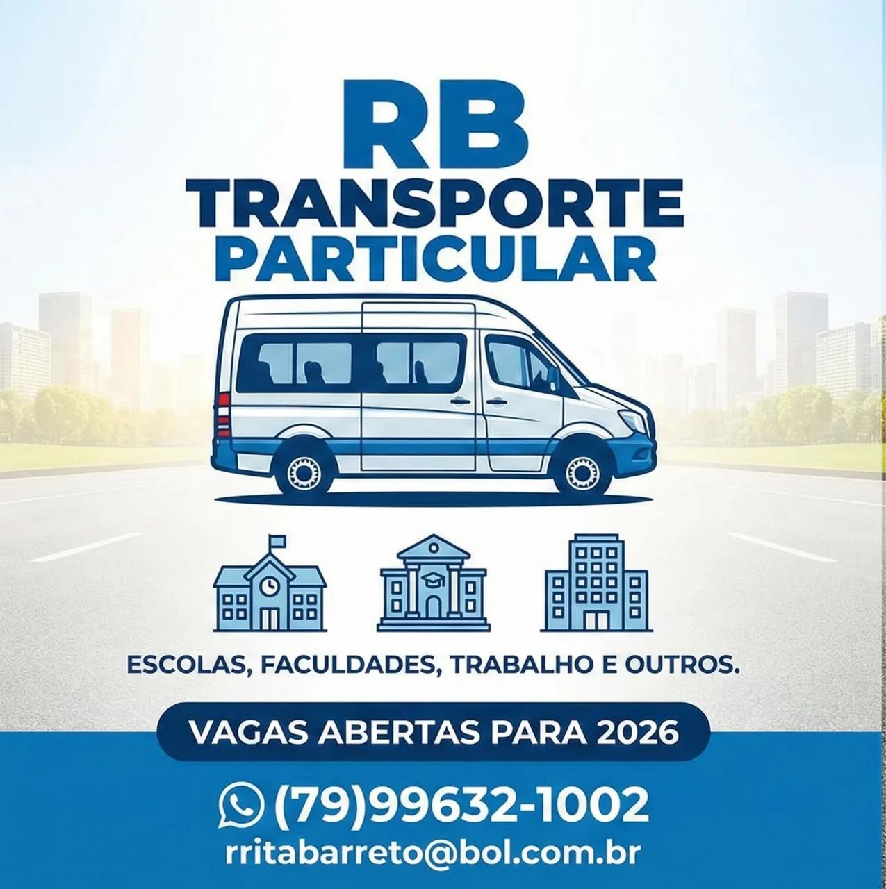 Transporte Particular para Escolas, Faculdades e Trabalho.
