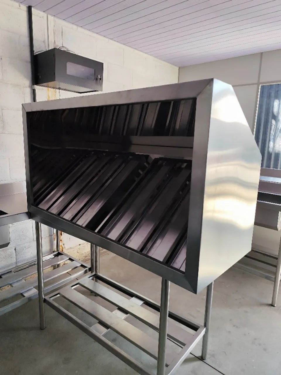 coifa inox parede 3,00x0,90 industrial 