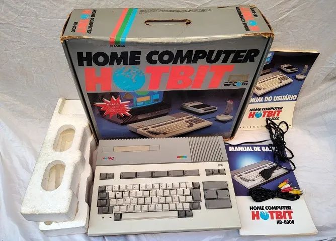 Computador Antigo Msx Hotbit Com Caixa e Manuais 