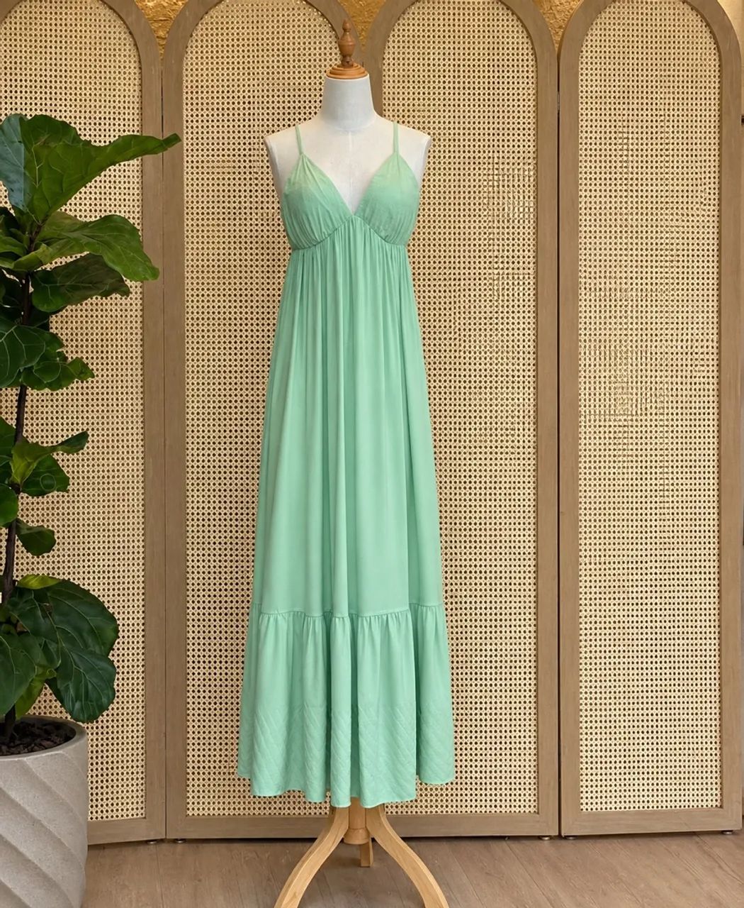 Vestido verde menta 
