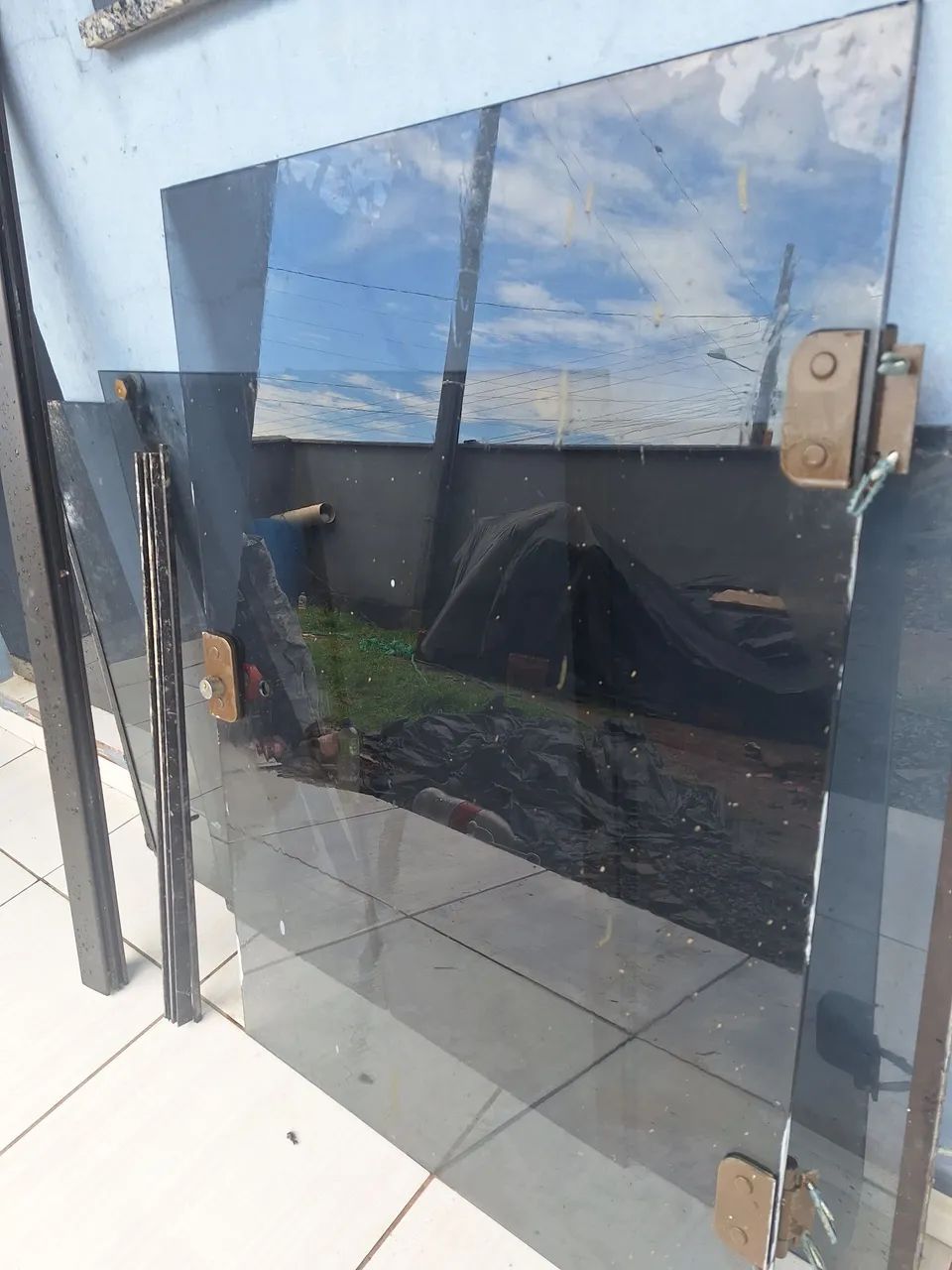 Janelas e porta de blindex vidro fume