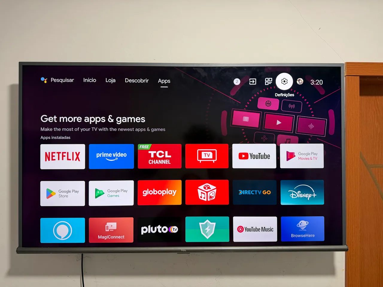 TV 50 SMART TCL ANDROID (faço entrega)