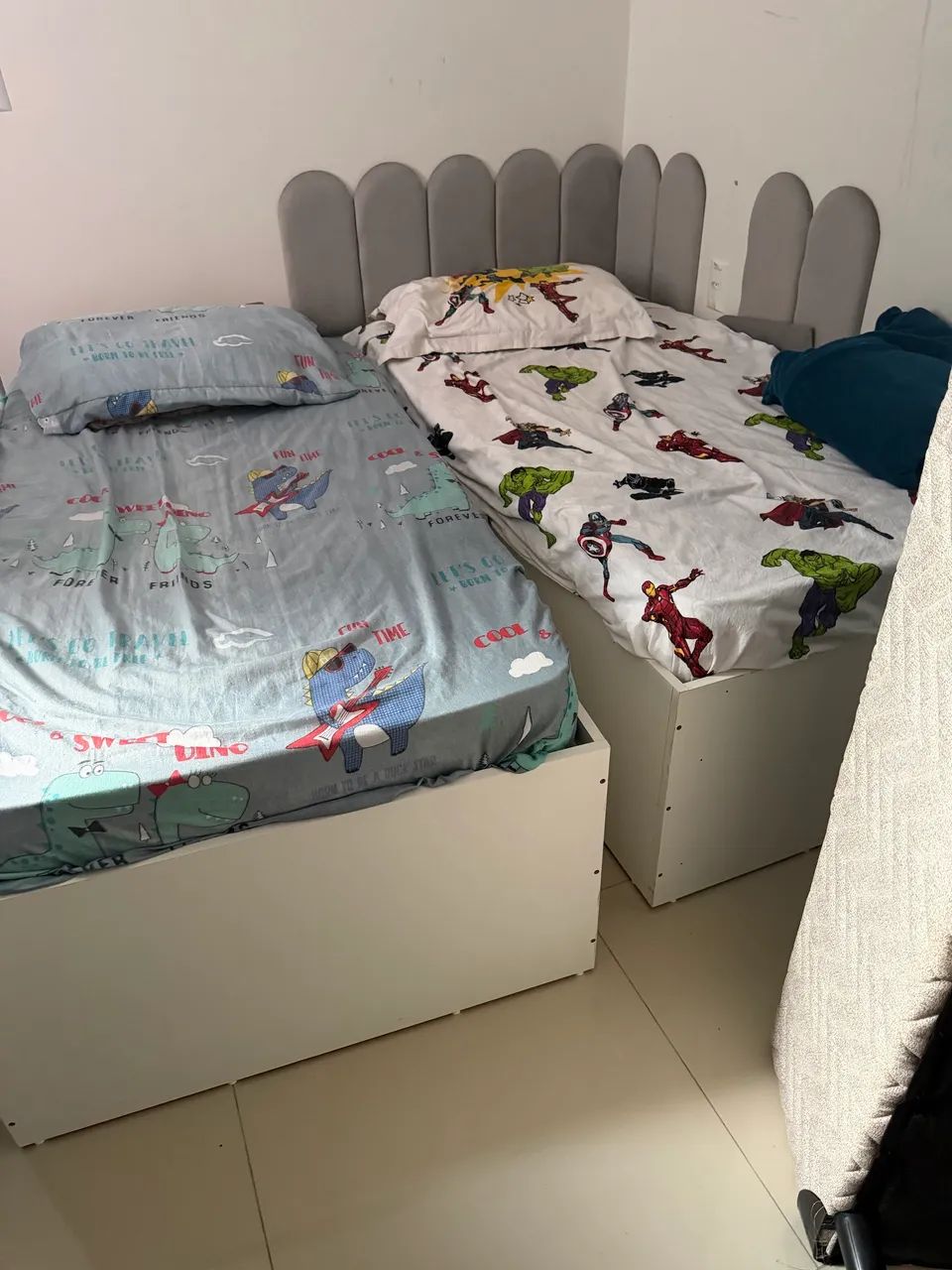 Cama - 2 colchão Infantil e 2  Baú de MDF + Colchão Ortobom? - Foto 2