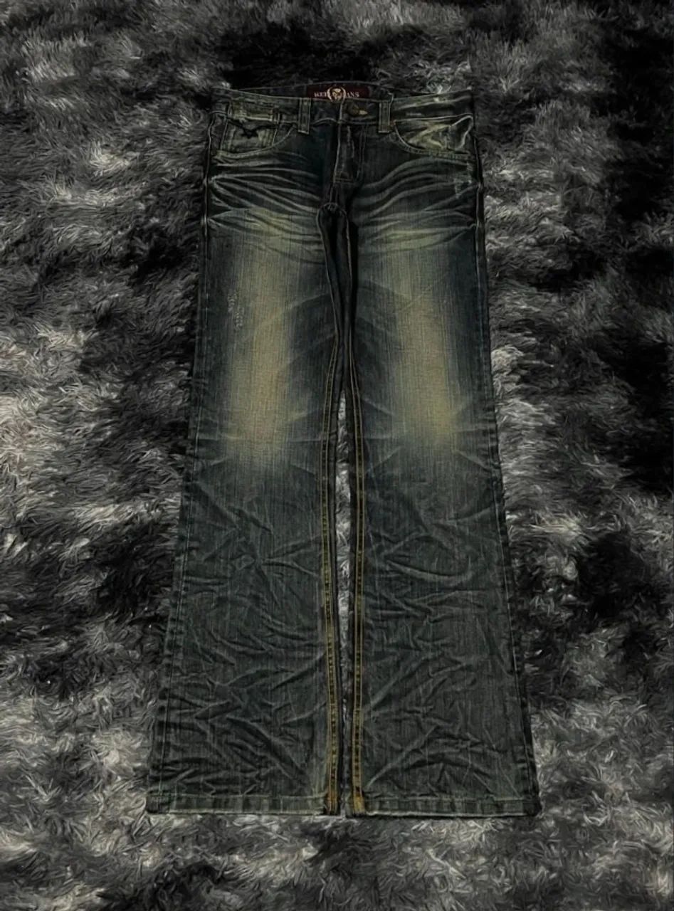 calça jeans kello japanese raw denim bootcut 40 - Foto 4