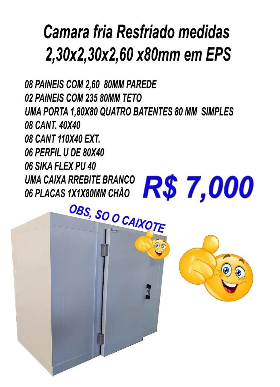 câmara fria resfriado 