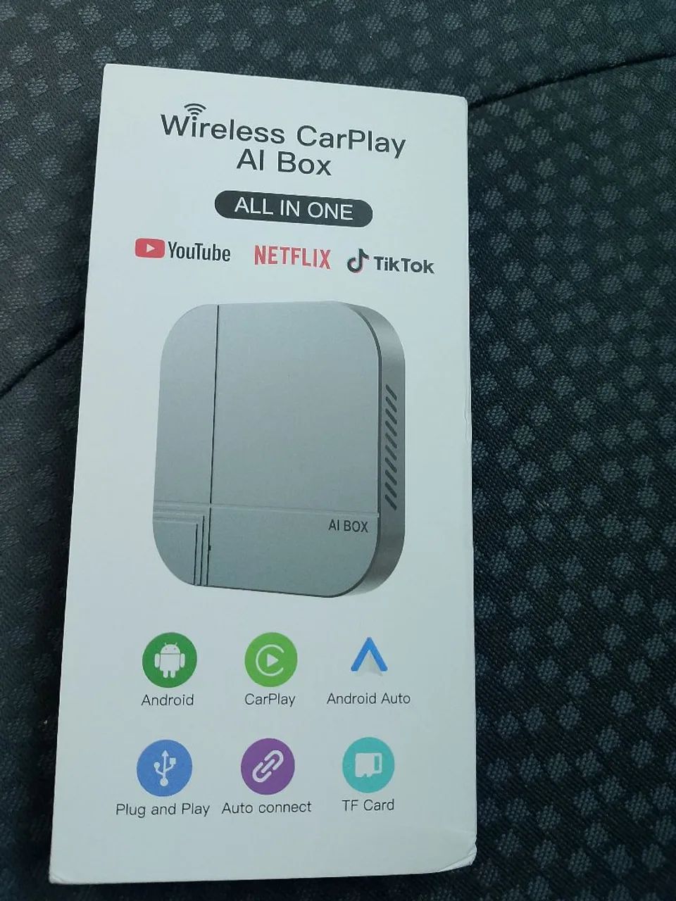 Carplay+Android Auto sem fio + Youtube e Netflix para multimídia