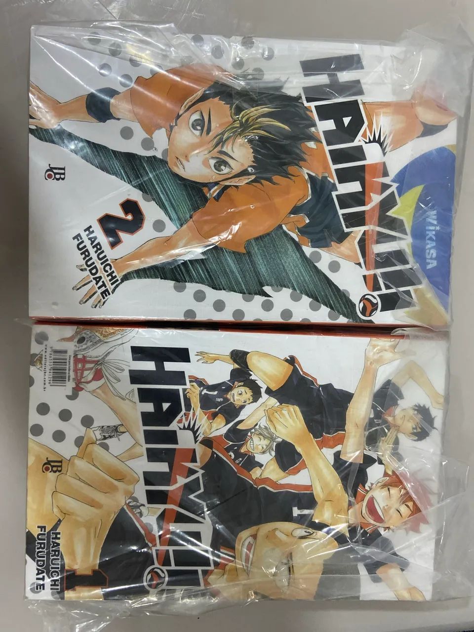 Mangá Haikyu vol 1 e 2 com saquinhos 